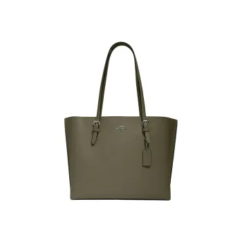 COACH Mollie Leather Tote Bag Shopping Bag Shoulder Bags Handbags Large Size Women's Olive Green