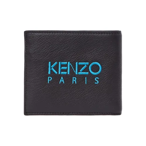 KENZO Cow Leather Wallet Mens Black