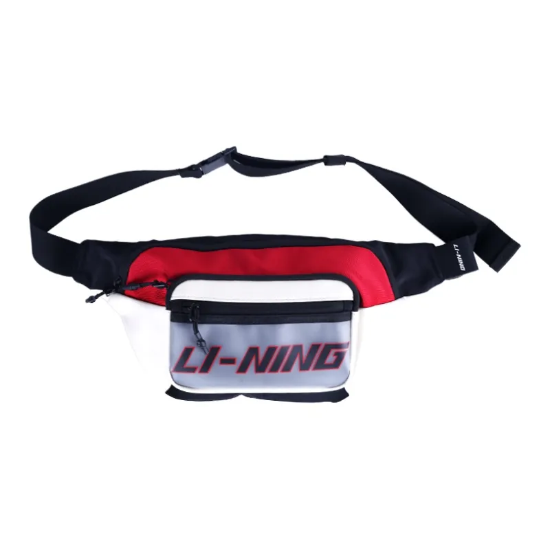 LiNing Canvas Fanny Pack Regular Unisex Red Black White-1
