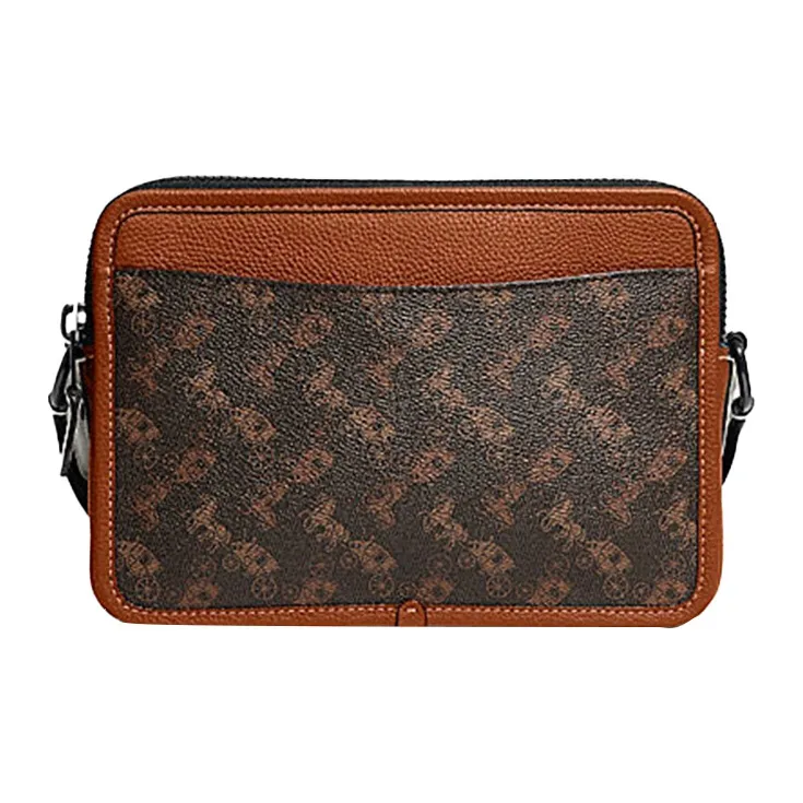 COACH Charter Artificial Leather Camera Bag Shoulder Bag Crossbody Bag Medium Size Men's Dark Brown-2