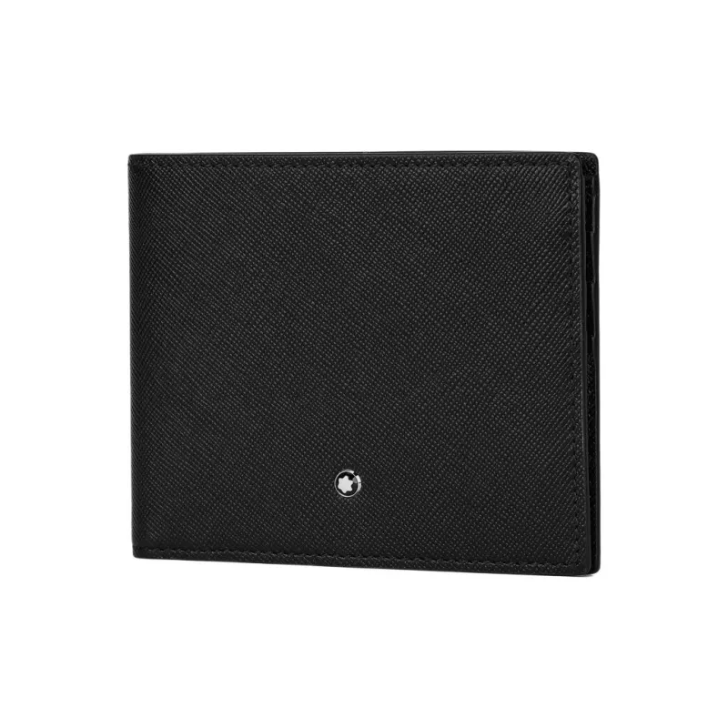 MONTBLANC Full grain Calf Leather Wallet Regular Men's Black-2