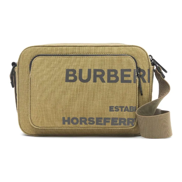 Burberry Horseferry Cow Leather Messenger Bag, Shoulder Bag, Crossbody Bag Men's Deep Moss Green-0