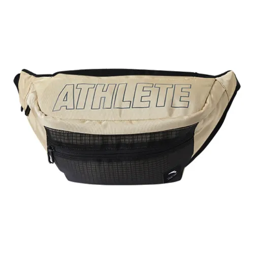 Anta Nylon Fabric Crossbody Bag Sports Fanny Pack Unisex Khaki