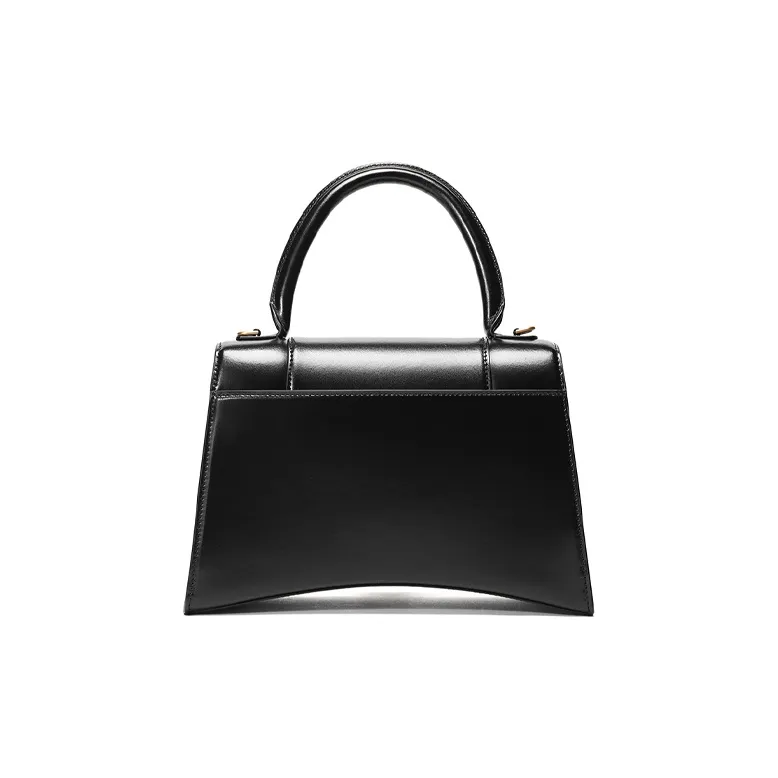 Balenciaga Hourglass Smooth Cow Leather Hourglass Bag, Shoulder Bag, Crossbody Bag, Handbag Unisex Black-3
