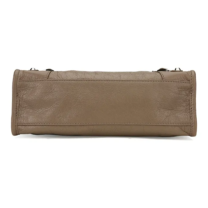 Balenciaga Balenciaga Luggage Collection Sheepskin Biker Bag Crossbody Shoulder Bag Mini Women's Brown-3