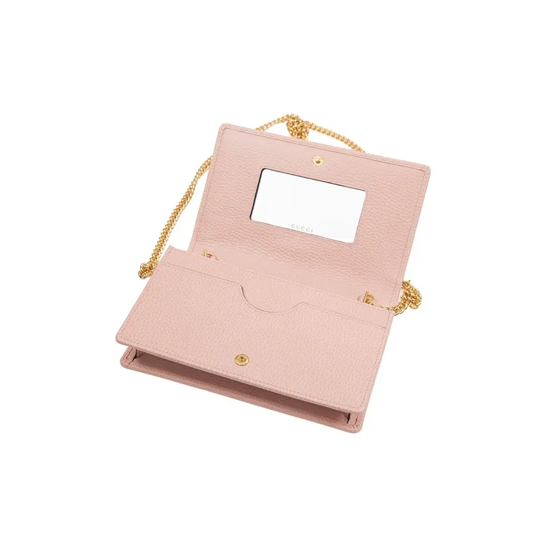 GUCCI Marmont Leather Wallets Shoulder Bag Crossbody Bag Women's Pink-4