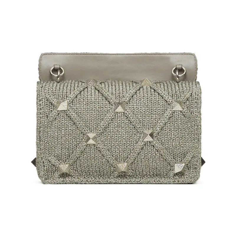 Valentino Fabric Portable Crossbody Bag Shoulder Bag Regular Women's Gray-2