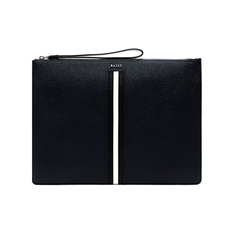 BALLY Leather Zip Coin Purse, Briefcase, Clutch Regular Men's Jadeite Blue-0