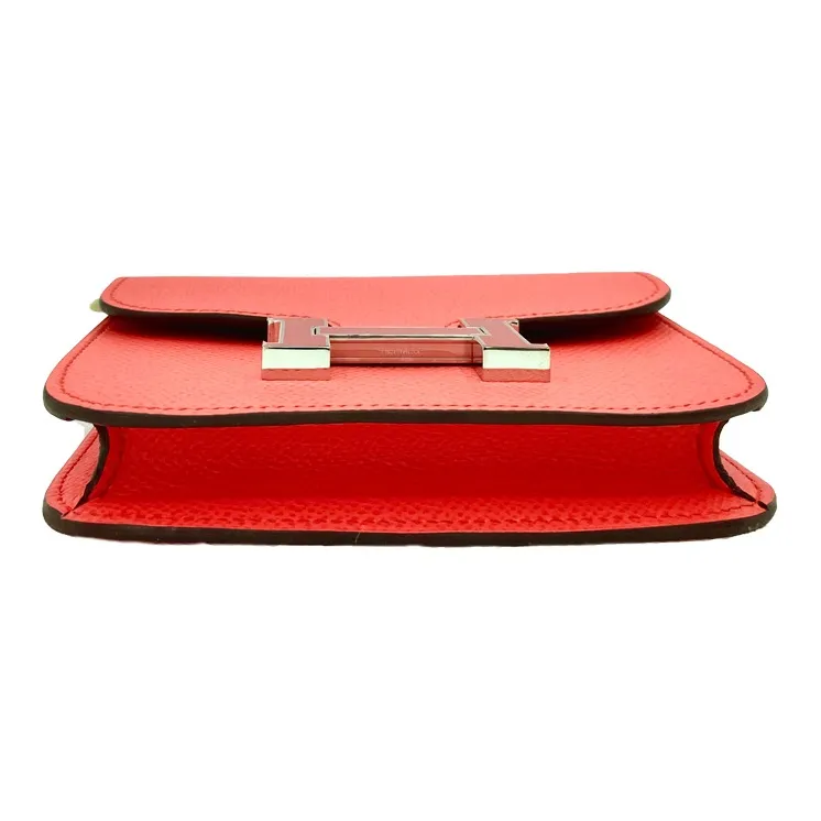 HERMES Constance Slim Epsom Calfskin Handheld Wallets Fanny Pack Women's Texas Rose Pink-4