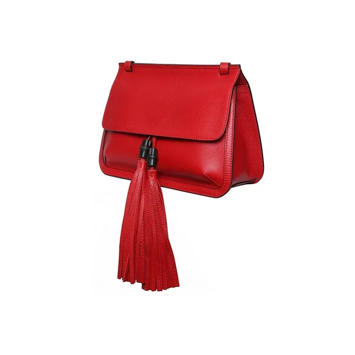 GUCCI Cow Leather Crossbody Bag Shoulder Bag Women's Red-2