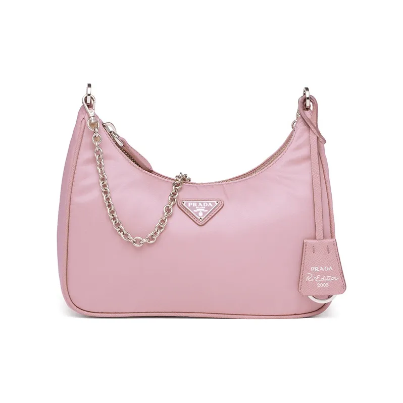 PRADA Hobo Nylon Shoulder Bag Handbag Shoulder Bag Women's Cherry Blossom Pink-1