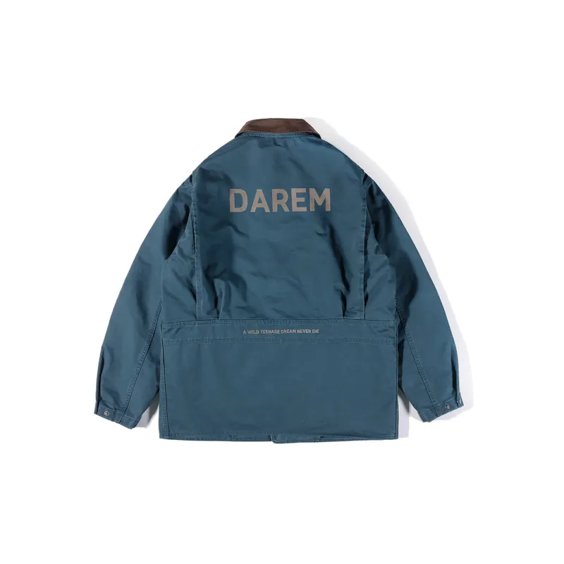 DAKYAM Loose Fit Moderate Jacket Unisex Lake Green-1