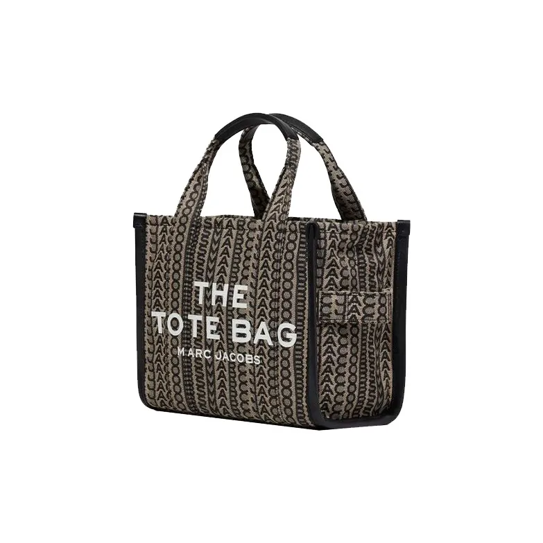 MARC JACOBS Monogram Jacquard Tote Bag Small Brown-1