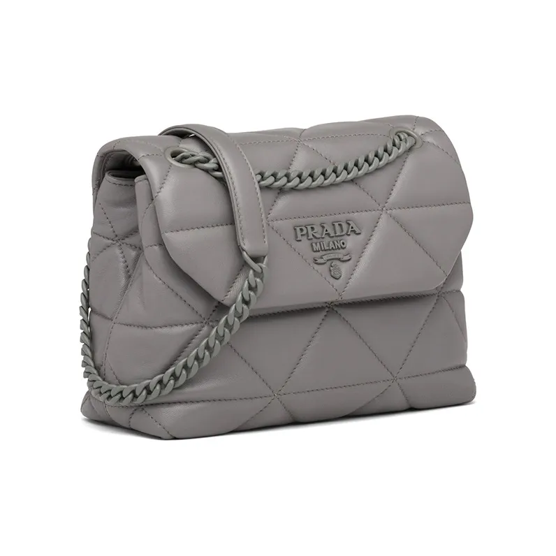 PRADA Nappa Leather Shoulder Bag Crossbody Bag Regular Women's Marble Gray-1
