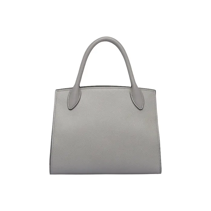PRADA Monochrome Leather Tote Bag Shopping Bag Handbag Crossbody Bag Women's Marble Gray-2