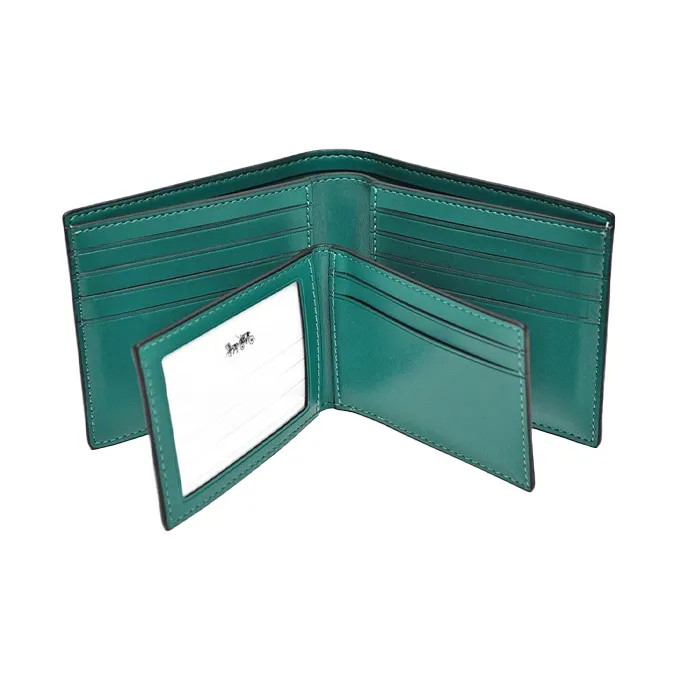 COACH X Guang Yu 3 IN 1 Wallet Canvas With Leather 3-in-1 Wallet Men's Blue/Green Charcoal Gray-3
