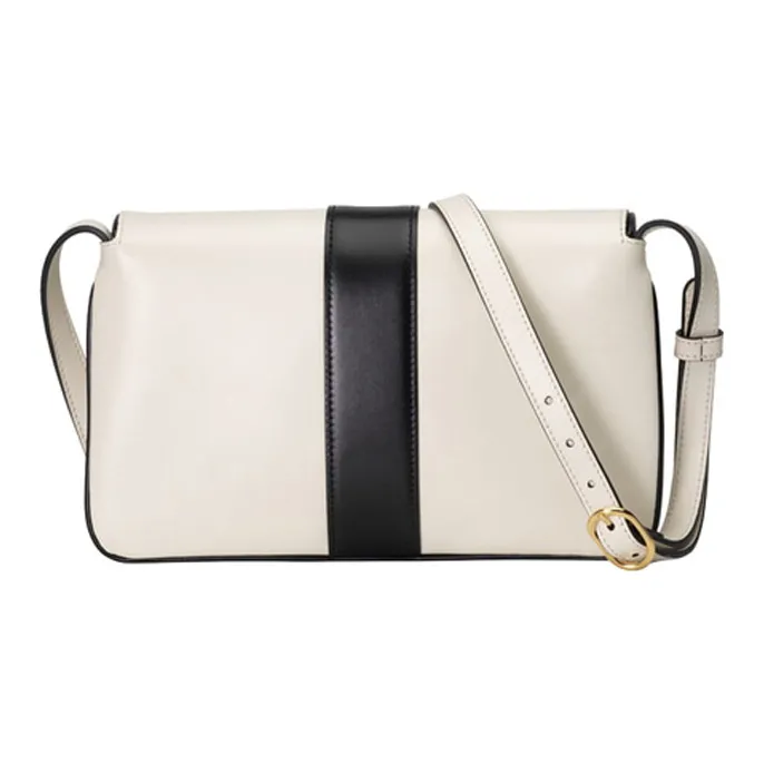 GUCCI Arli Cow Leather Shoulder Bag Crossbody Bag Small Size Women's White/Black-2
