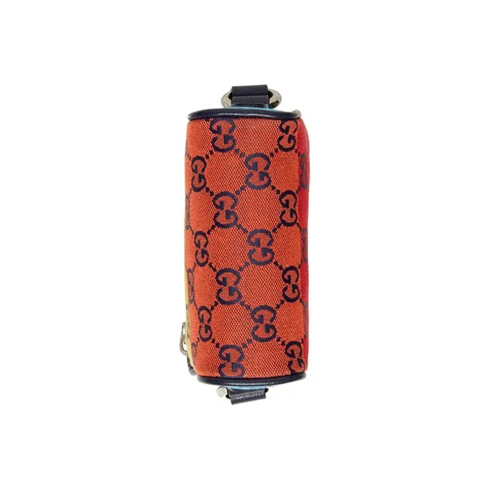GUCCI Canvas With Leather Cell Phone Pouch, Shoulder Bag, Crossbody Bag Unisex Multicolor-6