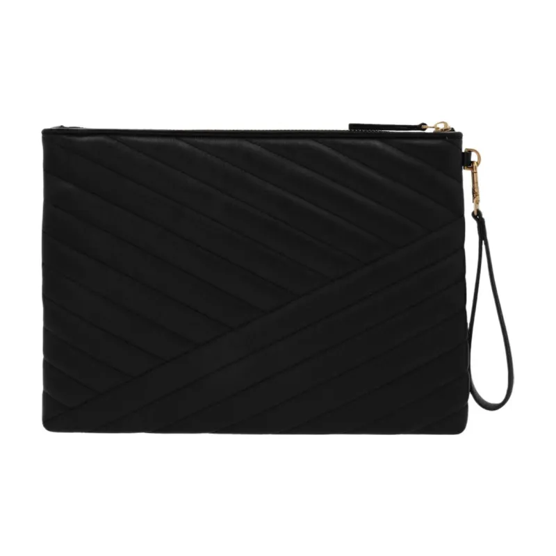 TORY BURCH Sheepskin Clutch Regular Women's Black-4