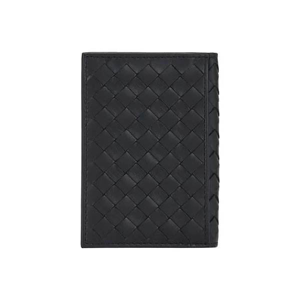 Bottega Veneta Intrecciato Cow Leather Wallet Men's Black-1