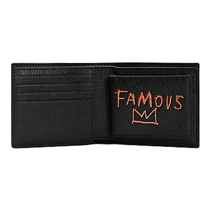 COACH Basquiat Collaboration 3 IN 1 Wallet Canvas With Leather 3 in 1 Card Holder Wallet Men's Brown-2