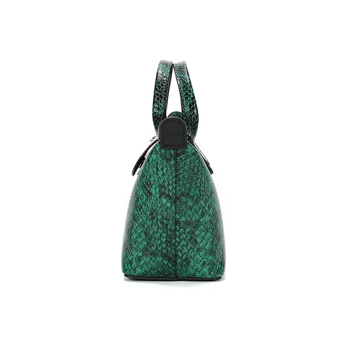 LONGCHAMP Le Pliage Cuir Cow Leather Dumpling Bag, One Shoulder Handbag Mini Women's Green Multicolor-2