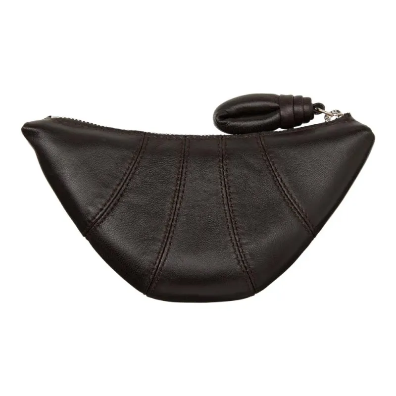 Lemaire Croissant Series Sheepskin Croissant Bag Clutch Coin Purse Mini Women's Chocolate-1