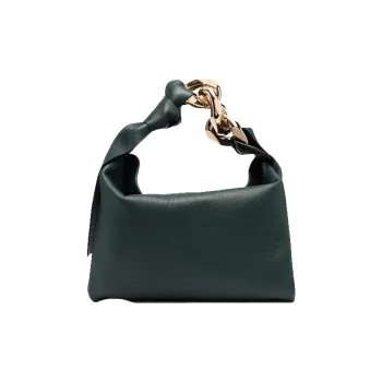 JW Anderson Leather Totes Handbags Women's Forest Green