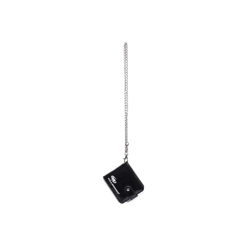 KILLWINNER Patent Leather Small Charm Coin Purse Wallet Mini Unisex Black-7
