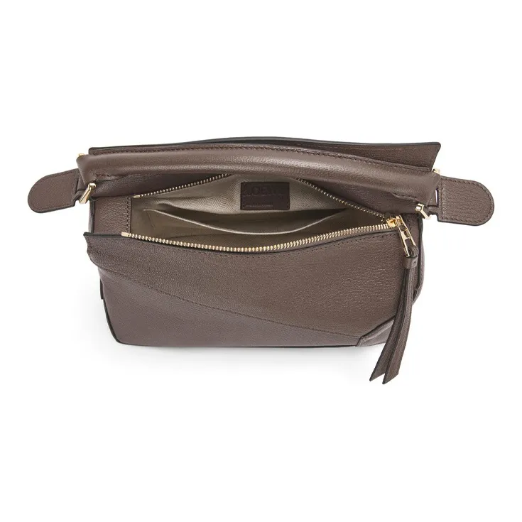 LOEWE Puzzle Goatskin Geometric Bag Handbag Shoulder Bag Crossbody Bag Regular Women's Taupe-5