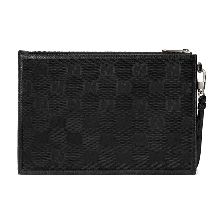 GUCCI Off The Grid Leather Clutch Unisex Black-2