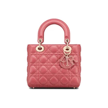 DIOR Sheepskin Lady Dior Bag, Shoulder Bag, Crossbody Bag, Handbag Trumpets Women's Pink
