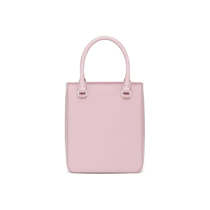 PRADA Leather Tote Bag Shopping Bag Handbag Small Size Women's Pink-2