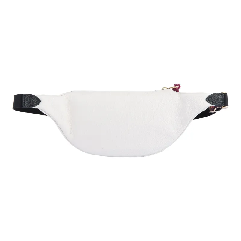 COACH Artificial Leather Fanny Pack Medium Size Women's White & Black & Purple-2
