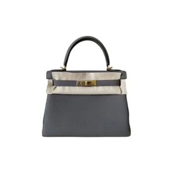 HERMES Kelly Togo Calfskin Kelly Bag Handbags Regular Women's 8F Grisétain Tin Gray