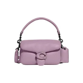 COACH Tabby Leather Cloud Bag, Shoulder Bag, Pillow Bag, Shoulder Bag, Crossbody Bag, Handbag Women's Light Purple