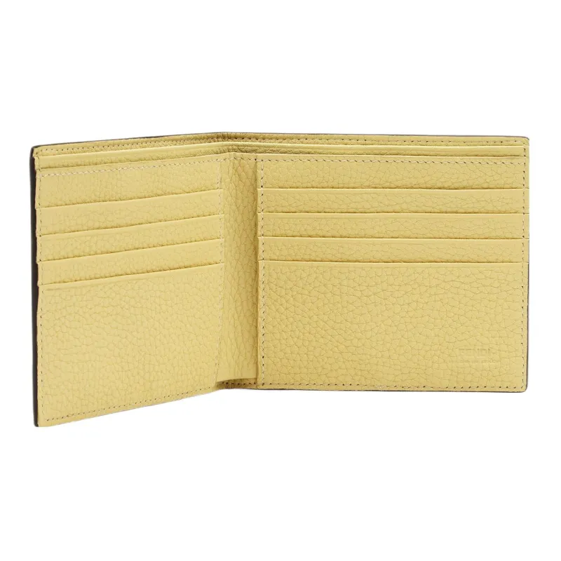 FENDI Leather Money Clip Card Holder Wallet Men's Light Brown-2