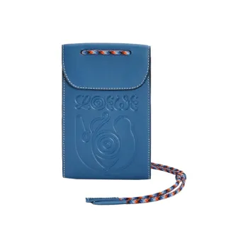 LOEWE Calfskin Cell Phone Pouch Men's Blue