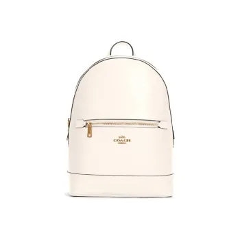 COACH Kenley Leather Backpack Large Size Women's Ecru