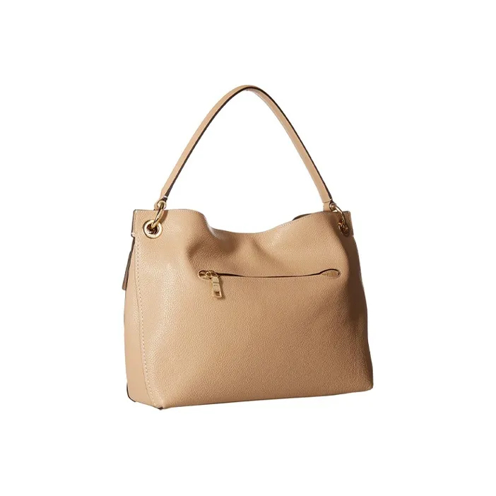 COACH Clarkson Leather Handbag Women's Milk Tea-2