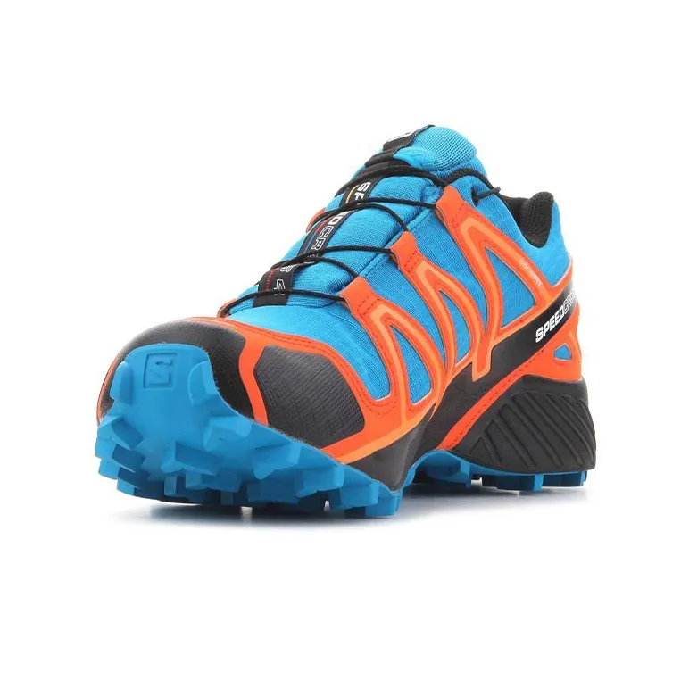 SALOMON Speedcross 4 Outdoor Shoes Men Low-Top Blue/Orange-2