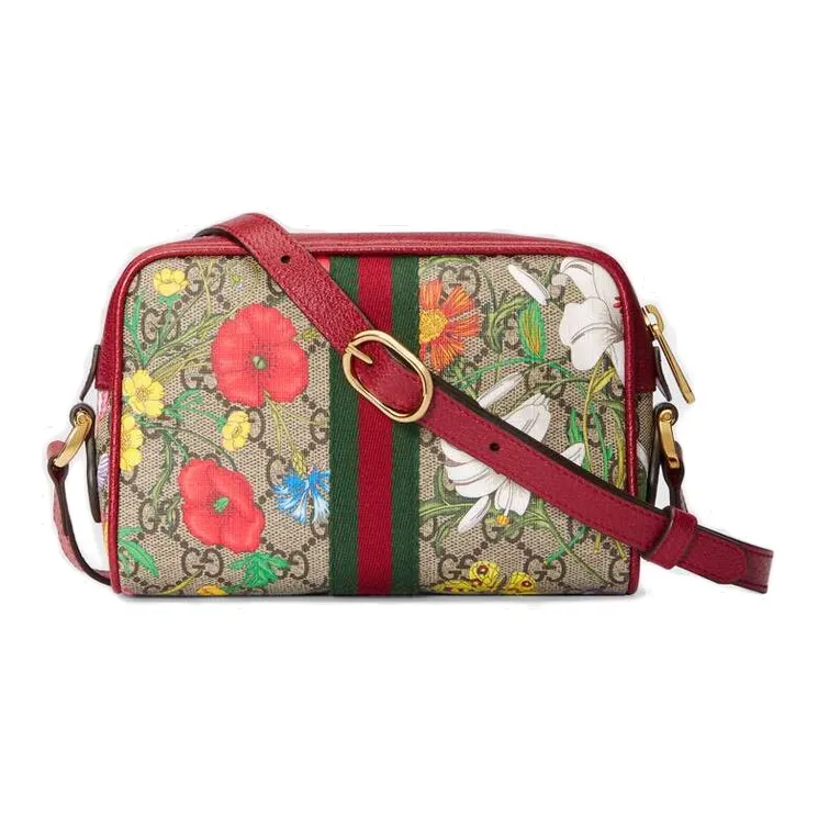 GUCCI Canvas With Leather Camera Bag, Crossbody Bag, Shoulder Bag Women's-1