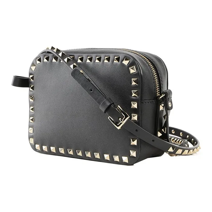 Valentino Leather Camera Bags Shoulder Bag Crossbody Bag Regular Women's Black-1