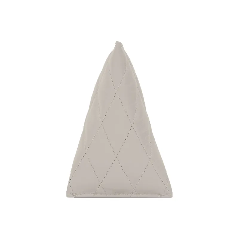 SAINT LAURENT Lambskin Coin Purse Small Size Women's White-3