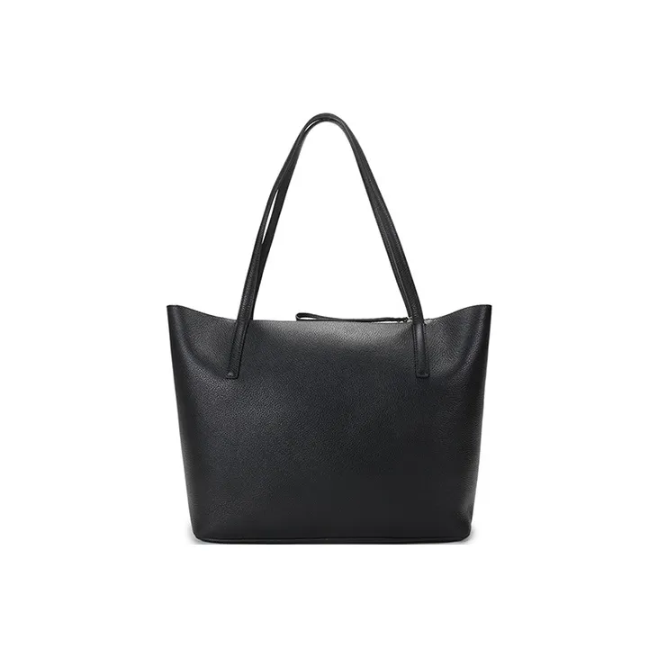 FERRAGAMO GANCINI Cow Leather Combo Bag Tote Bag Shopping Bag Handbag Shoulder Bag Women's Black-4