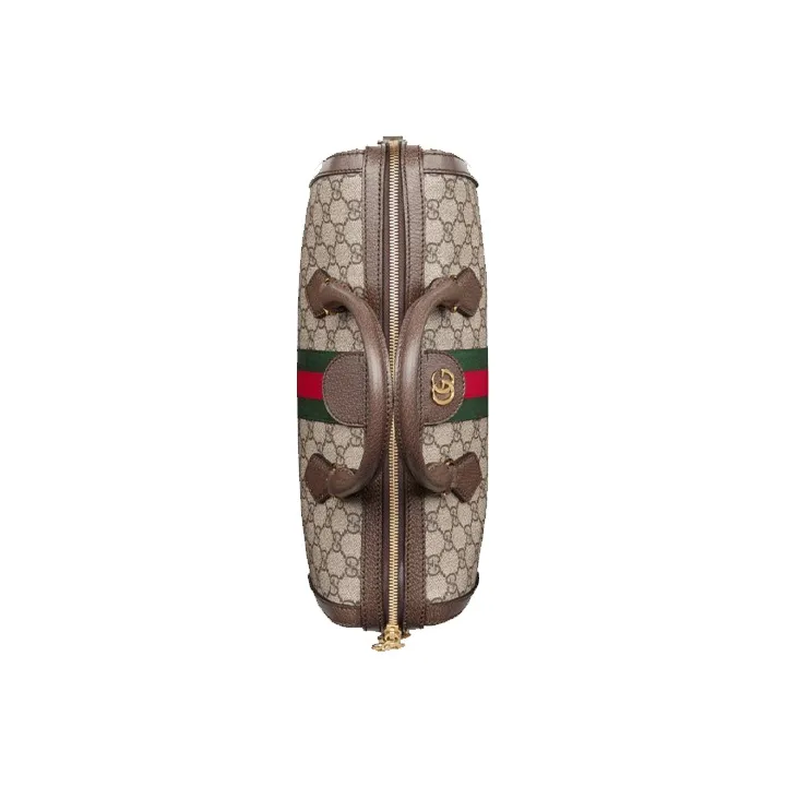 GUCCI Ophidia Canvas With Leather Shoulder Bag Crossbody Bag Handbag Medium Size Women's Ebony/Brown-4
