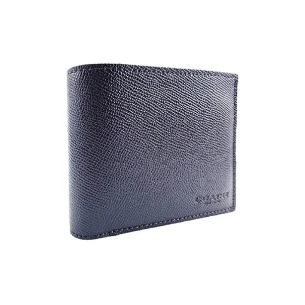 COACH 3 IN 1 Wallet Genuine Leather Card Holder, Wallet Men's Marine Blue-1