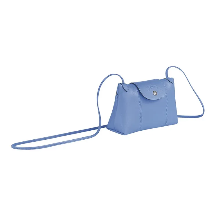LONGCHAMP Le Pliage Cuir Leather Shoulder Bag Crossbody Bag Regular Women's Blue-2