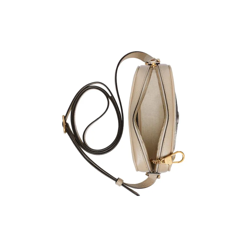 GUCCI Ophidia Canvas With Leather Camera Bag, Shoulder Bag, Crossbody Bag Mini Women's Beige/White-5