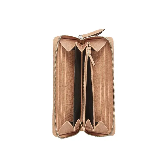 GUCCI Marmont Leather Wallet Women's Rose Beige-2